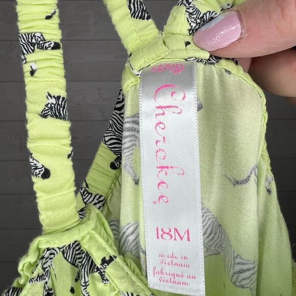 Cherokee toddler girl’s bundle floral top, pink top, zebra romper Size 18 months - Picture 6 of 10